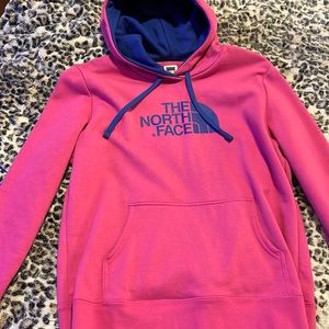 The North Face women’s hoodie. Like NEW condition. Worn once. XL. Pink and blue.